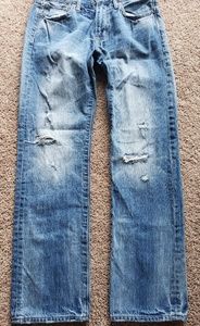 American Eagle Original Straight distressed Jean's